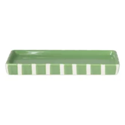Zeepschaaltje blokjes - groen/wit - 1.3x15.8x8.3 cm