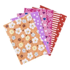 Zelfklevende stof - multikleur - set van 6