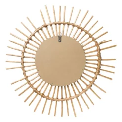 Zonnespiegel met rotan rand - ø55 cm