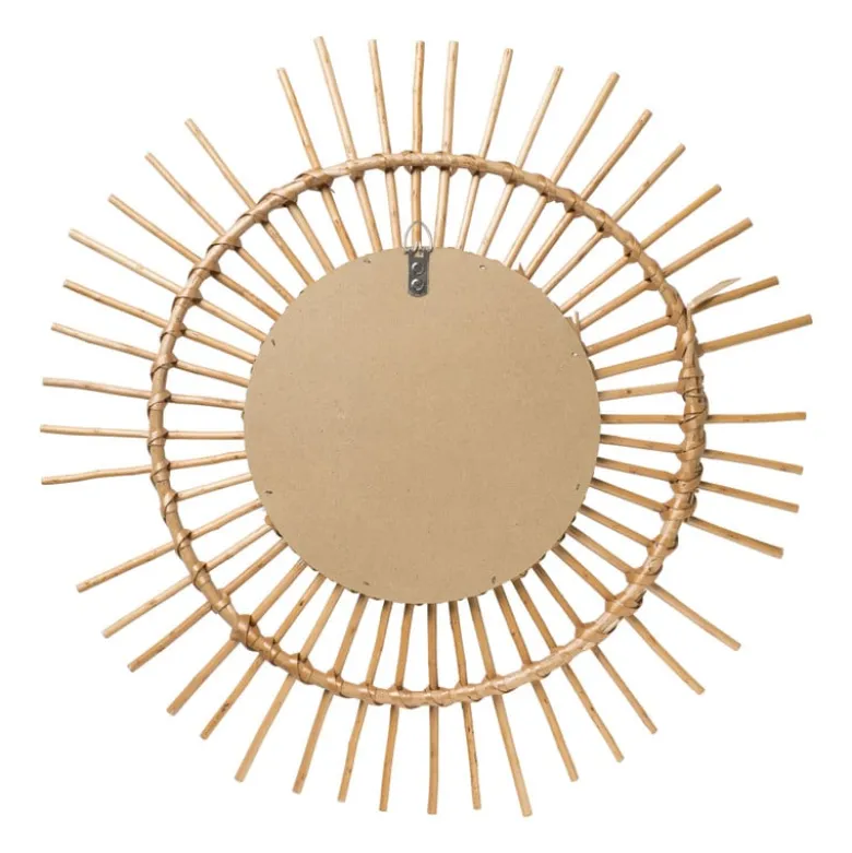 Zonnespiegel met rotan rand - ø55 cm
