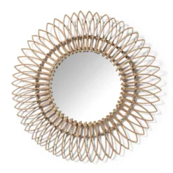 Zonnespiegel rotan - ø76 cm