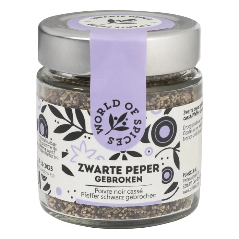 Zwarte peper gebroken - 75 gram